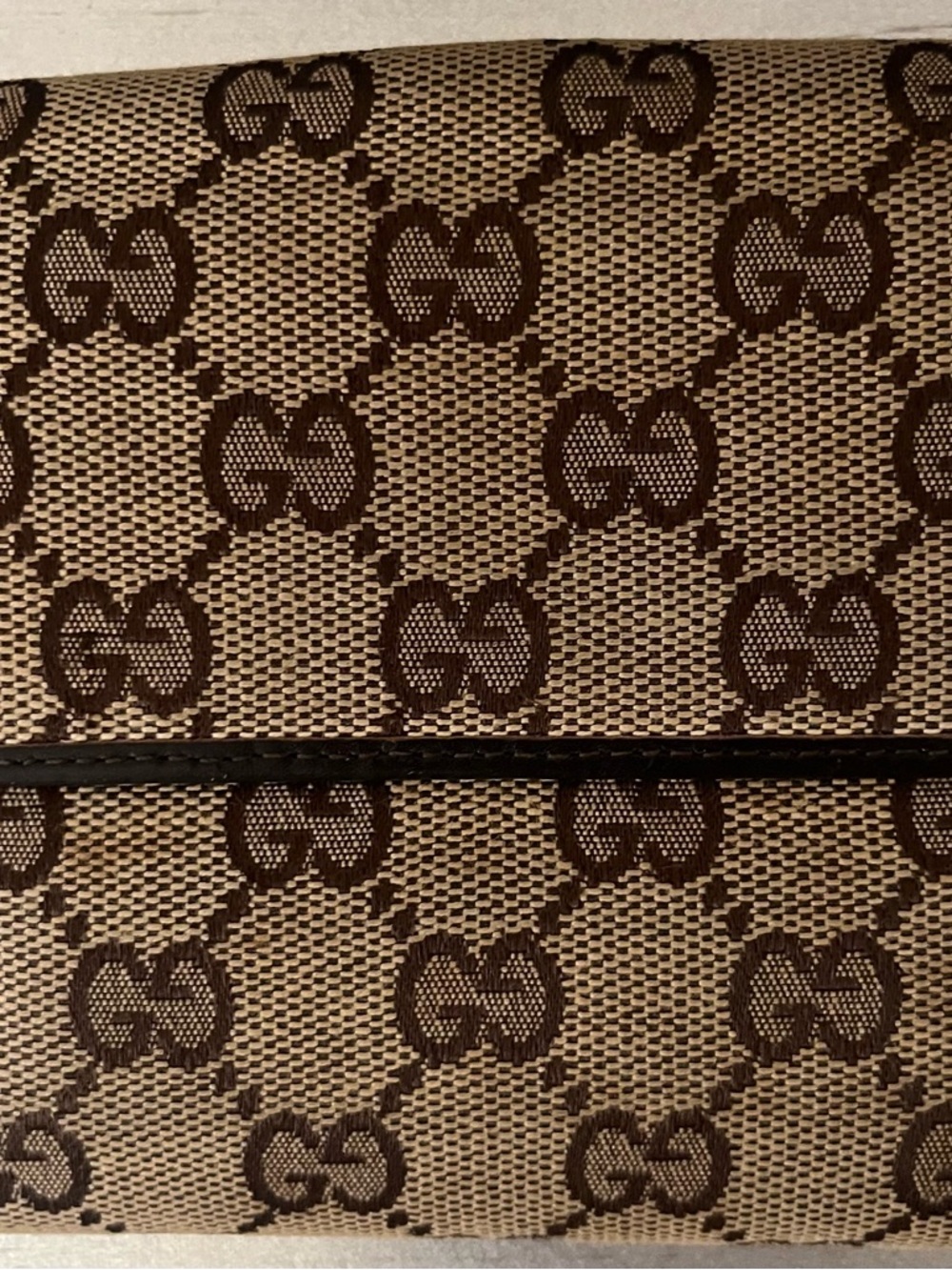 Gucci Beige/Brown GG Canvas Wallet - Picture 5 of 6